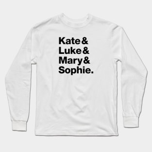 Bat Character Names - Kate Kane, Luke Fox, Mary Hamilton & Sophie Moore Long Sleeve T-Shirt